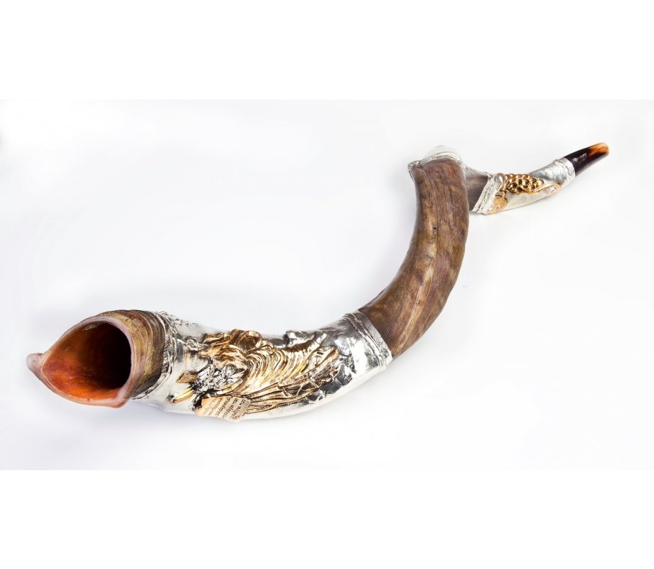 Moses and the 10 Commandments Silver Yemenite Shofar