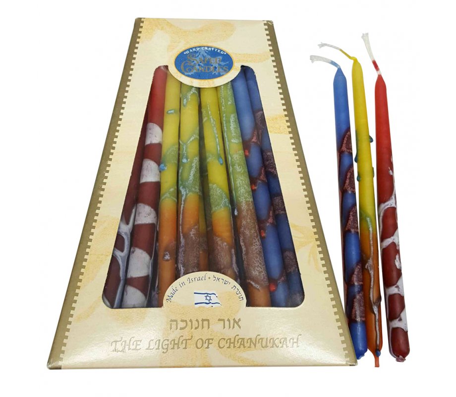 Multicolor Handmade Dripless Hanukah Candles