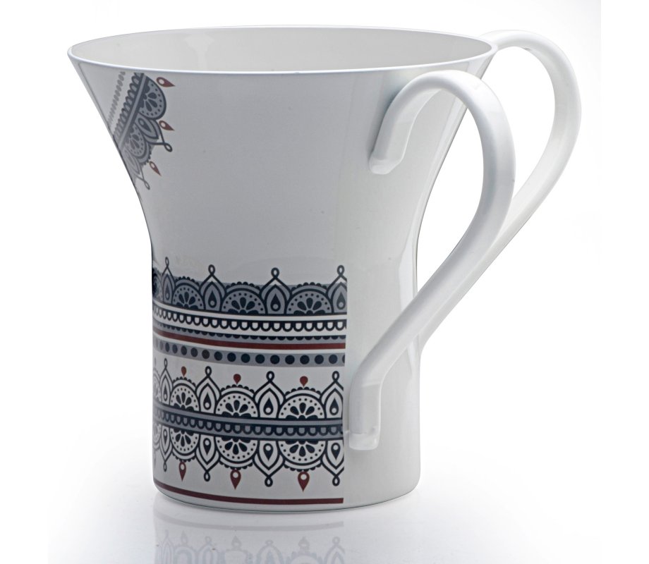 Natla Netilat Yadayim Wash Cup with Colorful Oriental Design - Dorit Judaica