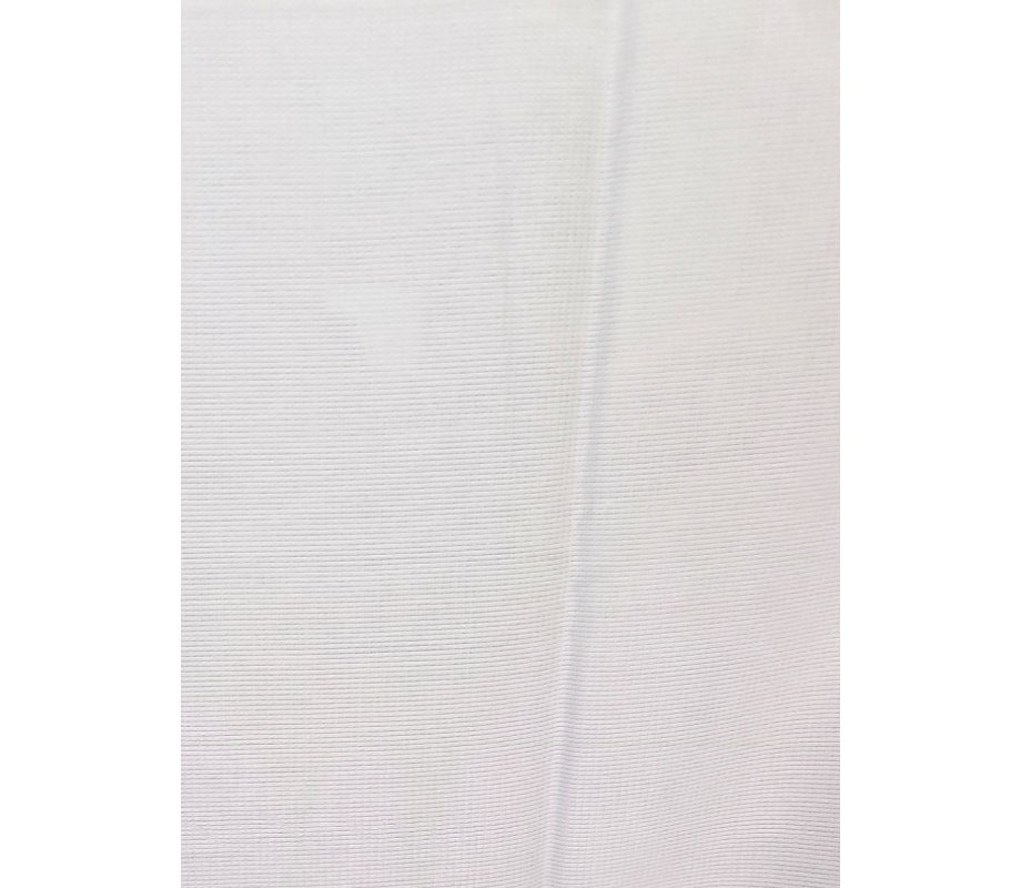 Non Slip Acrylic Prayer Shawl, Textured Checkerboard Weave – White on White Stripes