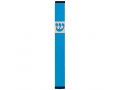 Pillar Mezuzah Case with Curving Shin, Dark Colors at 5 Inches Height - Agayof