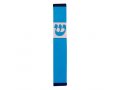 Pillar Mezuzah Case with Curving Shin in Dark Colors at 4 Inches Height - Agayof