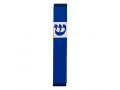 Pillar Mezuzah Case with Curving Shin, in Light Colors at 4 Inches Height - Agayof