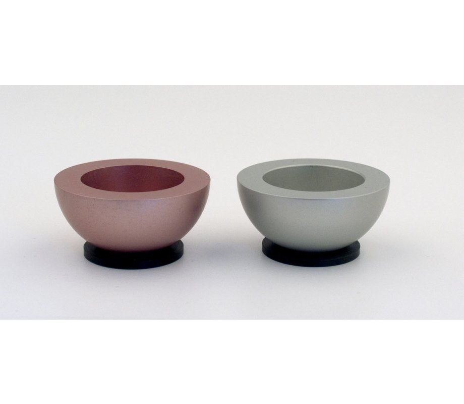 Pink Travelling Aluminum Shabbat Candlesticks Ball Series by Agayof