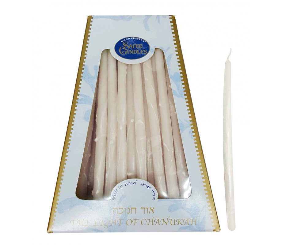 Pure White Handmade Dripless Chanukah Candles