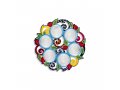 Raised Seder Plate with Colorful Leaves and Pomegranates - Dorit Judaica