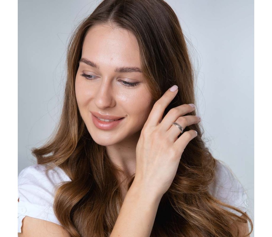 Ring of Sterling Silver, Ani Ledodi Words Cutout in Hebrew English Inside