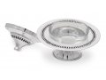 Rosh Hashanah Honey Dish on Pedestal with Bead Design - 925 Sterling Silver