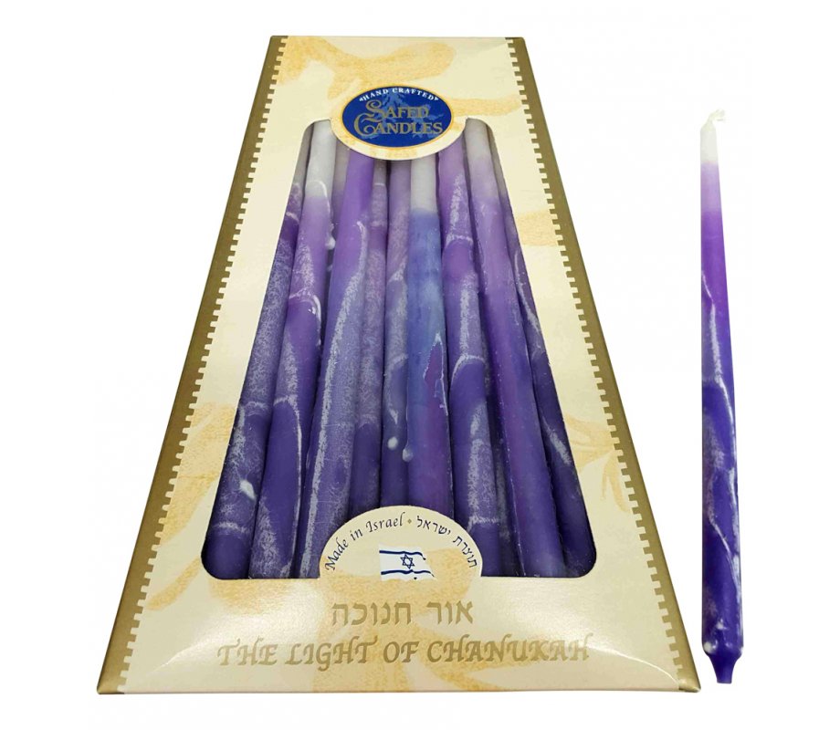 Shades of Purple Decorative Dripless Chanukah Candles