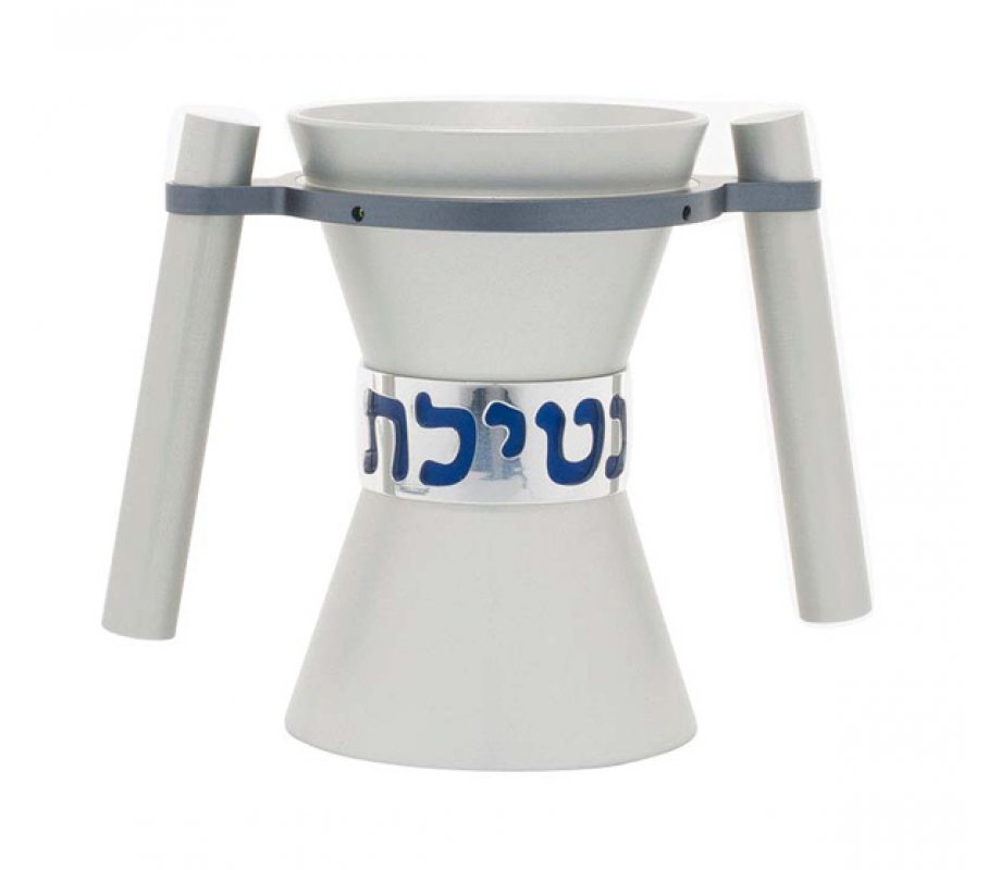 Silver Angular Anodized Aluminum Wash Cup, Natla - Avner Agayof