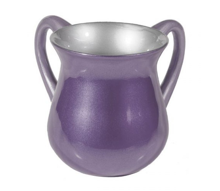 Small Purple Aluminum Netilat Yadayim Wash Cup - Yair Emanuel