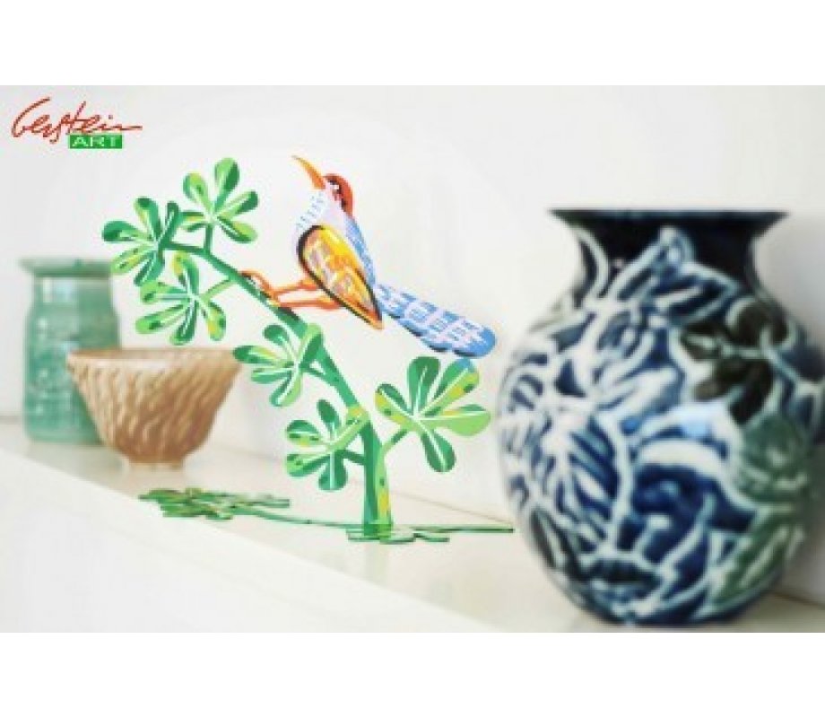 Song Bird Free standing Double Sided Steel Sculpture - David Gerstein