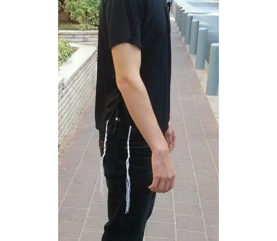 Sports Tzitzit T-Shirt Adult Size - Black