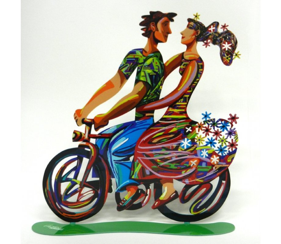 Spring Ride Free Standing Double Sided Bicycle Sculpture - David Gerstein