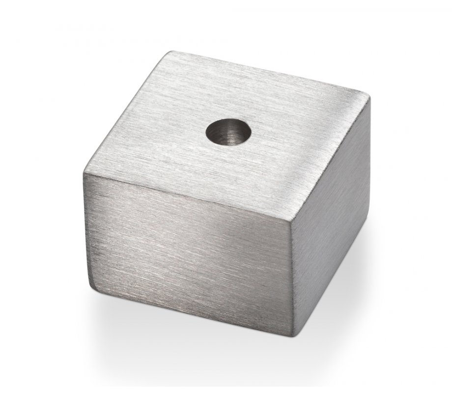 Square Spiral Hanukkah Dreidel Brushed Aluminum, turquoise - Adi Sidler