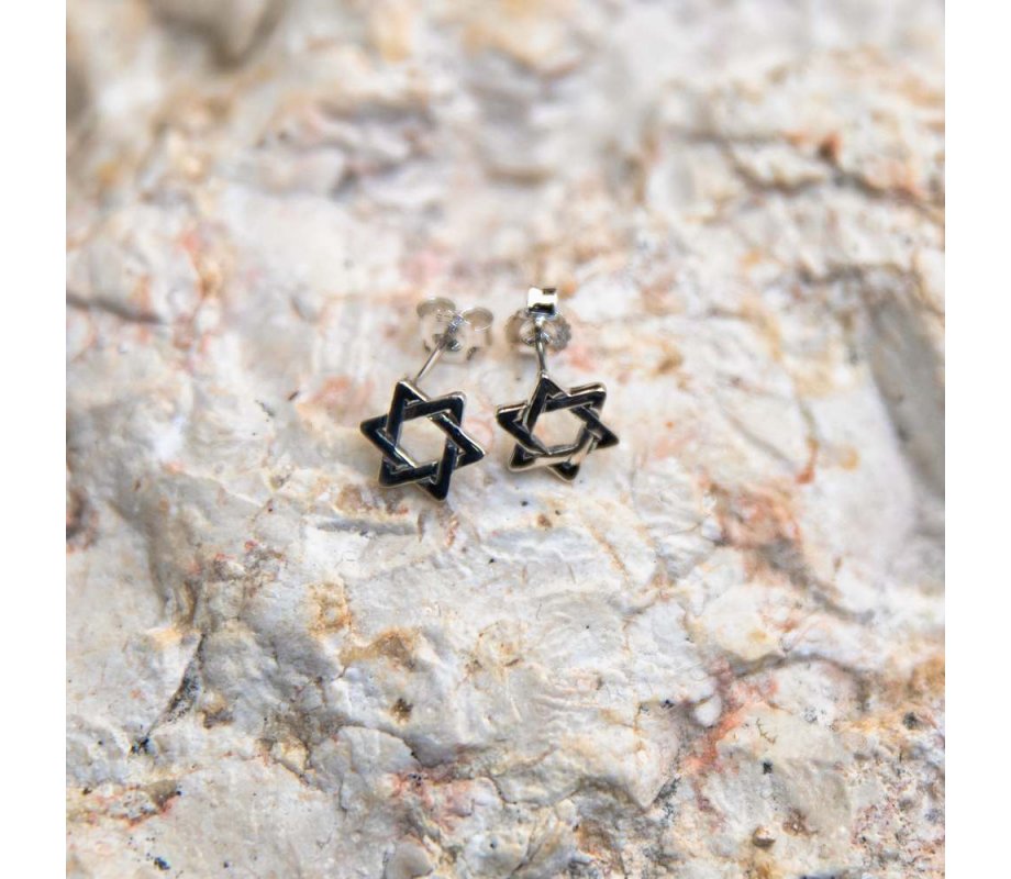 Star of David Stud Earring - Sterling Silver