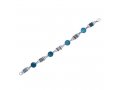 Sterling Silver Bracelet with Circular Roman glass Decorative Discs - Michal Kirat