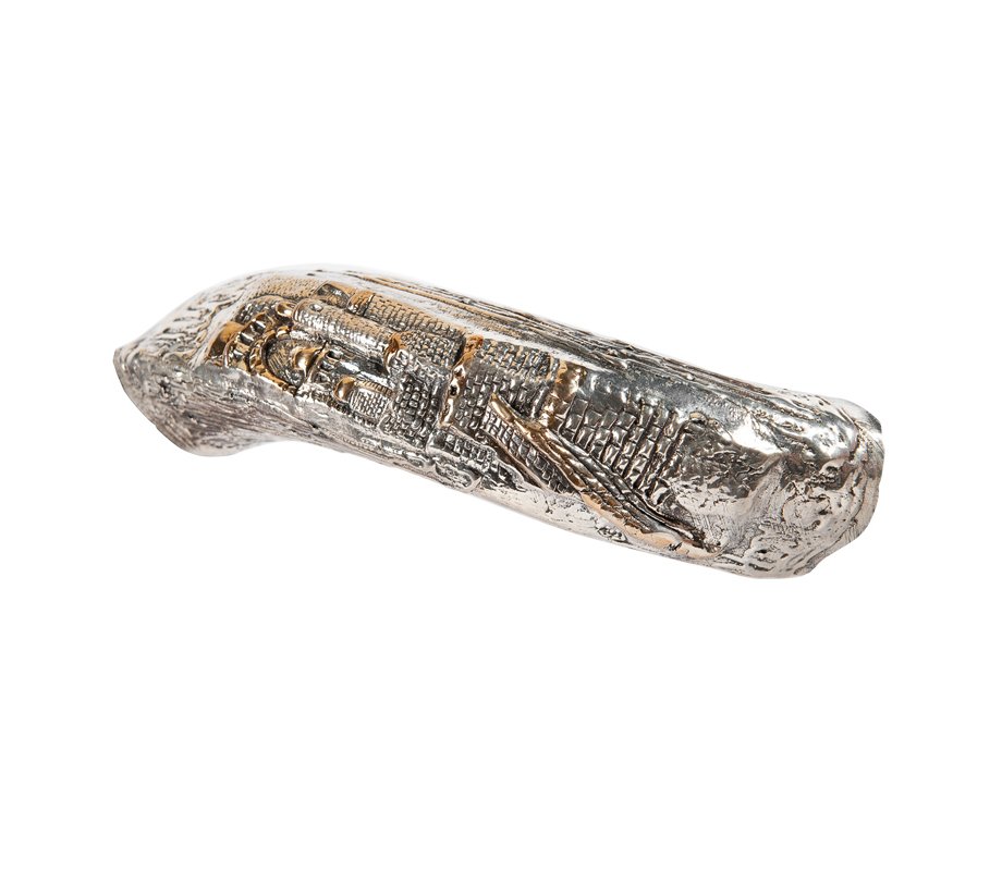 Sterling Silver Decorated Old City of Jerusalem Design Yemenite Shofar