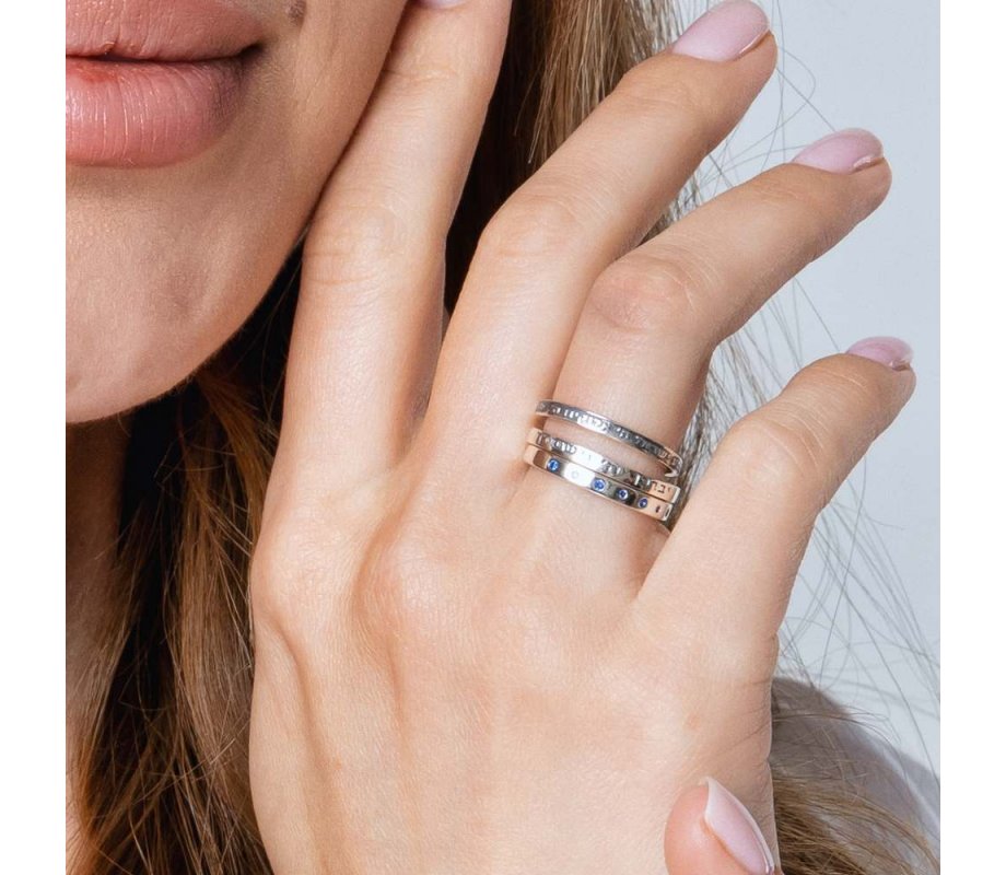 Sterling Silver Ring with Opening Words of Aaronic Blessing English and Hebrew