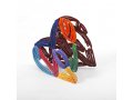 Strokes of Love Free Standing Double Sided Heart Sculpture - David Gerstein