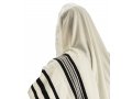 Talitania Wool Tallit - Black and White Stripes