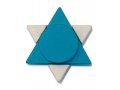Teal Anodized Aluminum Travel Shabbat Candlesticks, Star Of David - Avner Agayof
