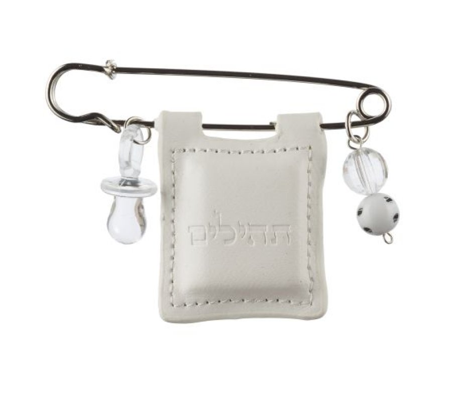 Tehillim Psalms Pin for Baby Carriage, Stroller or Crib - Choice of Colors