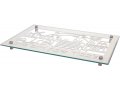 Tempered Glass Challah Board, Jerusalem Design - Dorit Judaica