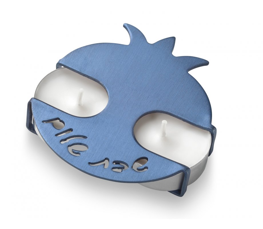 Travel -Shabbat Candlesticks Pomegranate Design - Adi Sidler