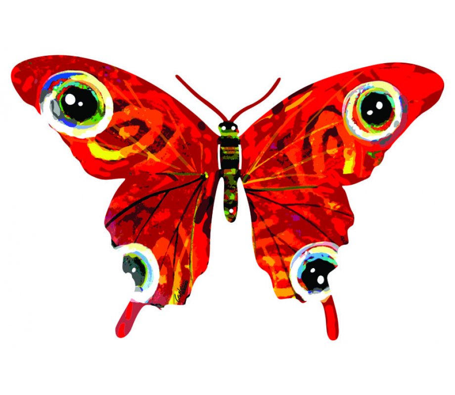 Vered Butterfly Double Sided Steel Wall Sculpture - David Gerstein