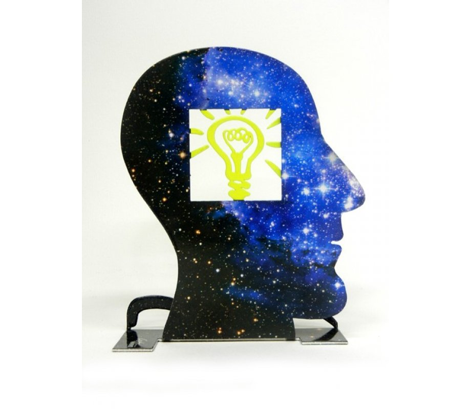 What an Idea Free Standing Double Sided Head Sculpture - David Gerstein