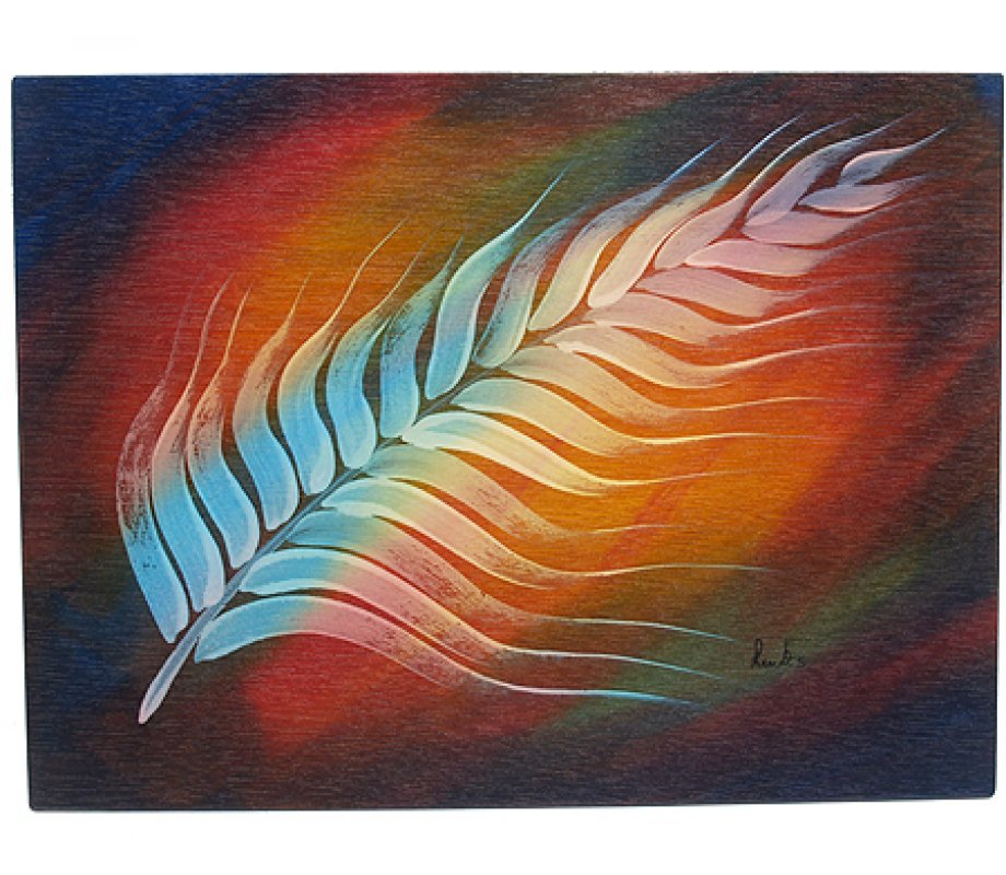 White Plume Rectangular Placemat - Kakadu