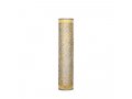 Wide Cutout RoundedGold Mezuzah Case, Pomegranates - Yair Emanuel