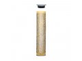 Wide Cutout RoundedGold Mezuzah Case, Pomegranates - Yair Emanuel
